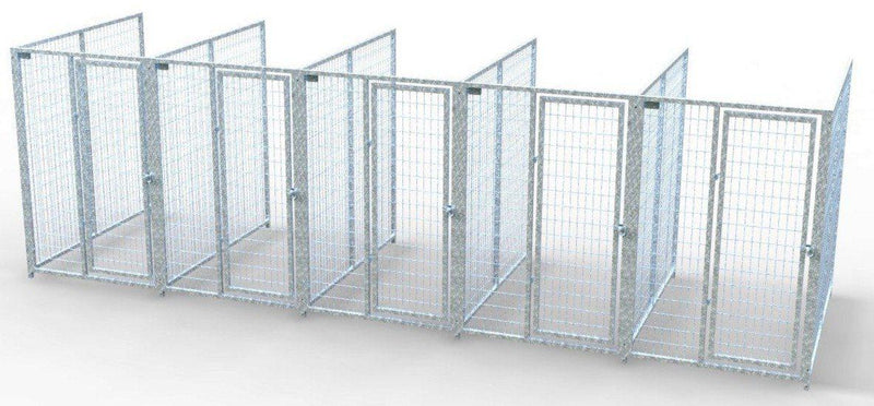TK Products Pro-Series Backless Multi-Run Dog Kennels 4’x6′ w/ Stainless steel hardware.