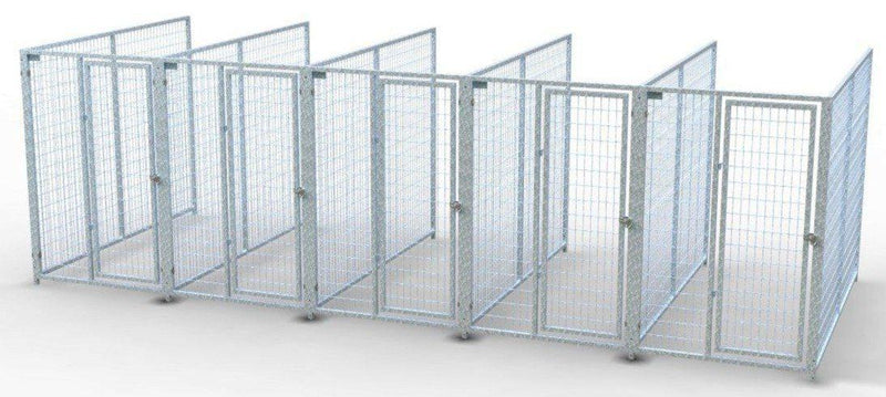 TK Products Pro-Series Backless Multi-Run Dog Kennels 4’x8′ w/ Stainless steel hardware.