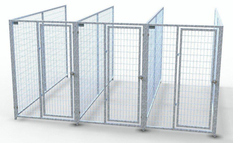 TK Products Pro-Series Backless Multi-Run Dog Kennels 4’x10′ w/ Stainless steel hardware.