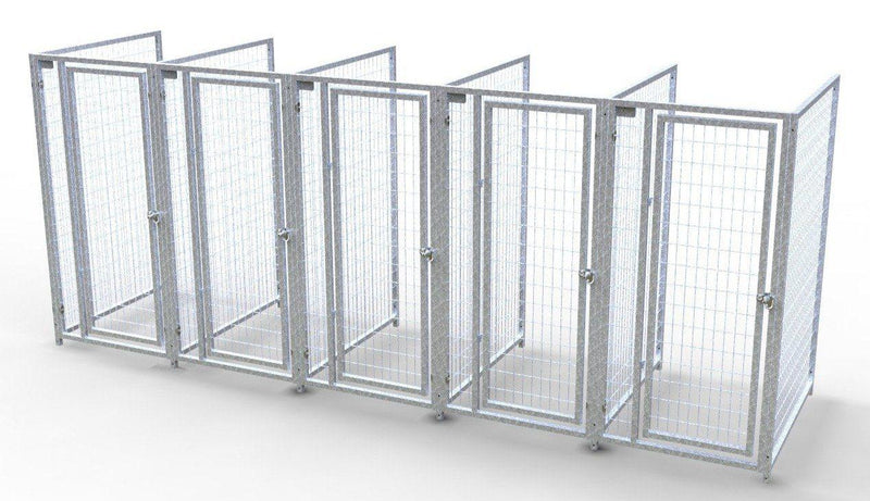 TK Products Pro-Series Backless Multi-Run Dog Kennels 3’x4′ w/ Stainless steel hardware.