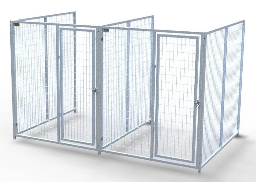 TK Products Pro-Series Backless Multi-Run Dog Kennels 5’x6′ w/ Stainless steel hardware.