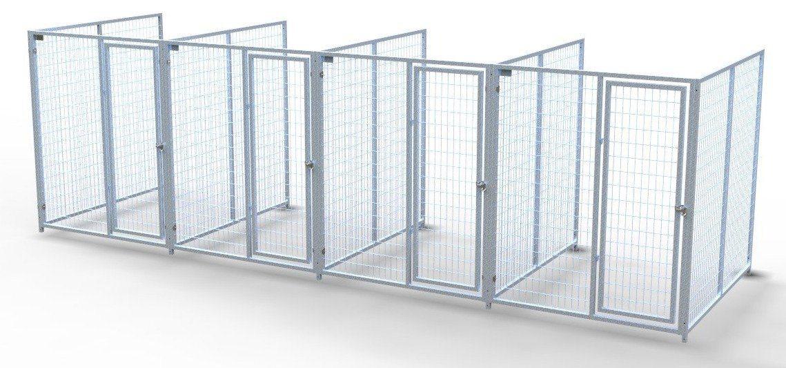 TK Products Pro-Series Backless Multi-Run Dog Kennels 5’x6′ w/ Stainless steel hardware.