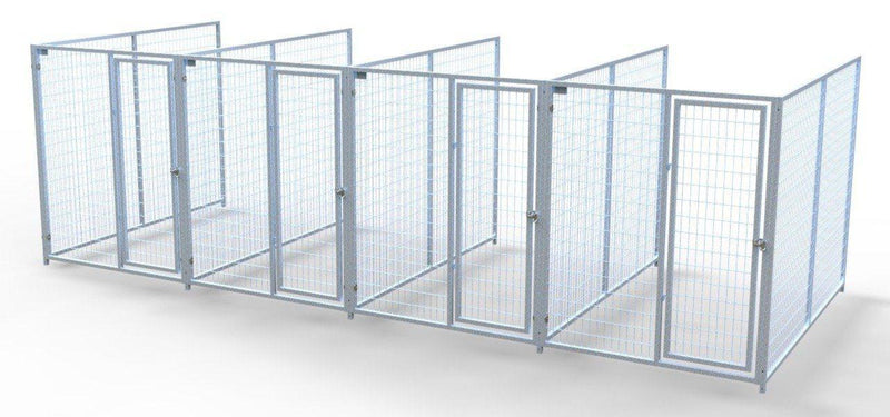 TK Products Pro-Series Backless Multi-Run Dog Kennels 5’x8′ w/ Stainless steel hardware.