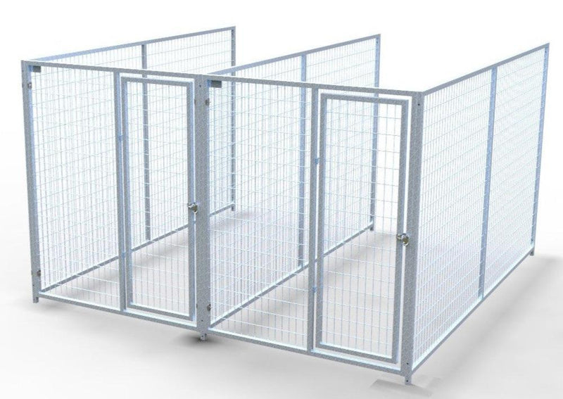 TK Products Pro-Series Backless Multi-Run Dog Kennels 5’x10′ w/ Stainless steel hardware.