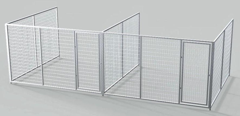 TK Products Pro-Series Backless Multi-Run Dog Kennels 10’x10′ w/ Stainless steel hardware.