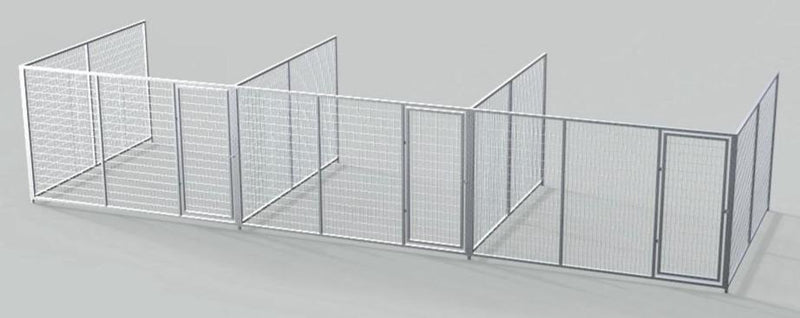 TK Products Pro-Series Backless Multi-Run Dog Kennels 10’x10′ w/ Stainless steel hardware.