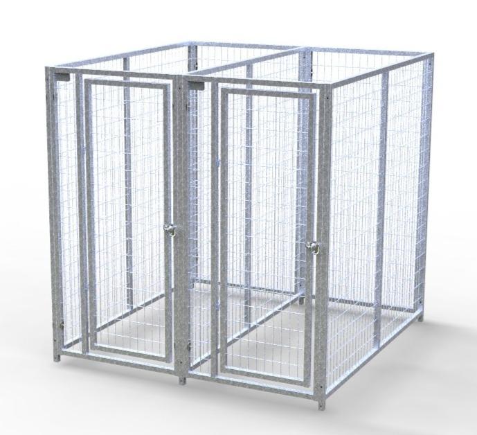 TK Products Pro-Series Enclosed Multi-Run Dog Kennels 3’x6′ w/ Stainless steel hardware.