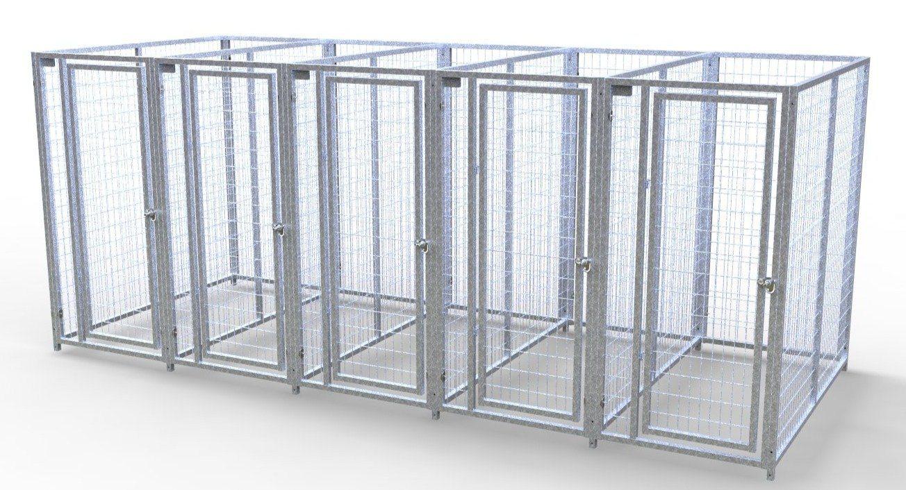 TK Products Pro-Series Enclosed Multi-Run Dog Kennels 3’x6′ w/ Stainless steel hardware.
