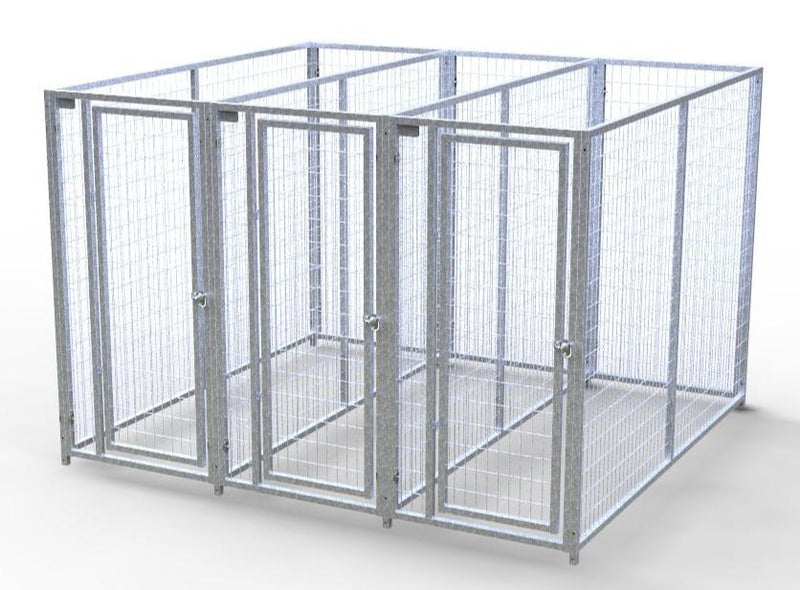 TK Products Pro-Series Enclosed Multi-Run Dog Kennels 4’x8′ w/ Stainless steel hardware.