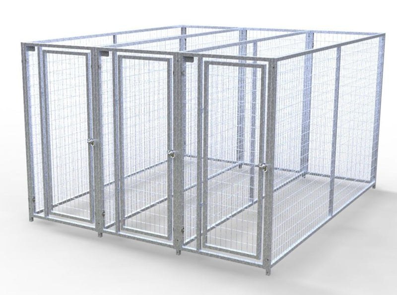 TK Products Pro-Series Enclosed Multi-Run Dog Kennels 3’x10′ w/ Stainless steel hardware.