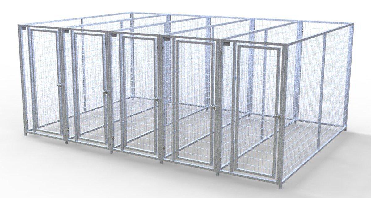 TK Products Pro-Series Enclosed Multi-Run Dog Kennels 3’x10′ w/ Stainless steel hardware.