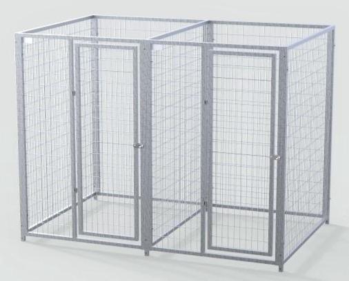 TK Products Pro-Series Enclosed Multi-Run Dog Kennels 4’x5′ w/ Stainless steel hardware.