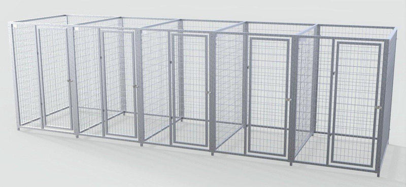 TK Products Pro-Series Enclosed Multi-Run Dog Kennels 4’x4′ w/ Stainless steel hardware.