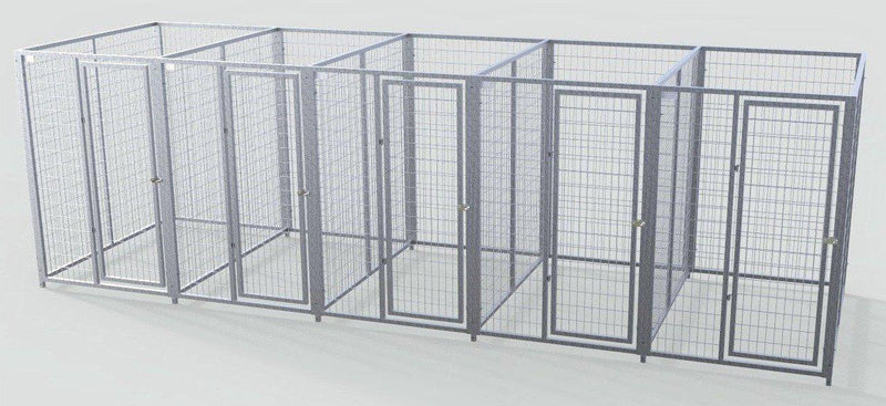 TK Products Pro-Series Enclosed Multi-Run Dog Kennels 4’x6′ w/ Stainless steel hardware.