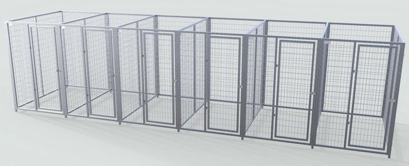 TK Products Pro-Series Enclosed Multi-Run Dog Kennels 4’x6′ w/ Stainless steel hardware.