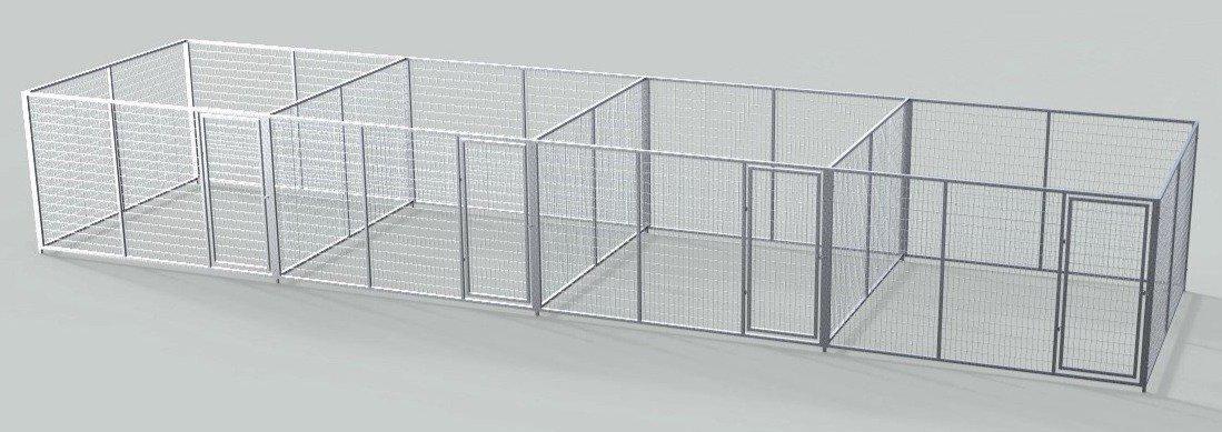 TK Products Pro-Series Enclosed Multi-Run Dog Kennels 10’x10′ w/ Stainless steel hardware.