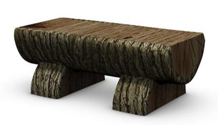 BarkPark by Ultrasite Nature Bark – Log Bench