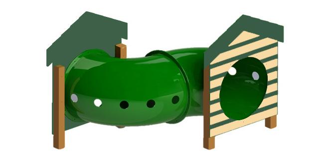 BarkPark by UltraSite Recycled Curved Tunnel Dog House