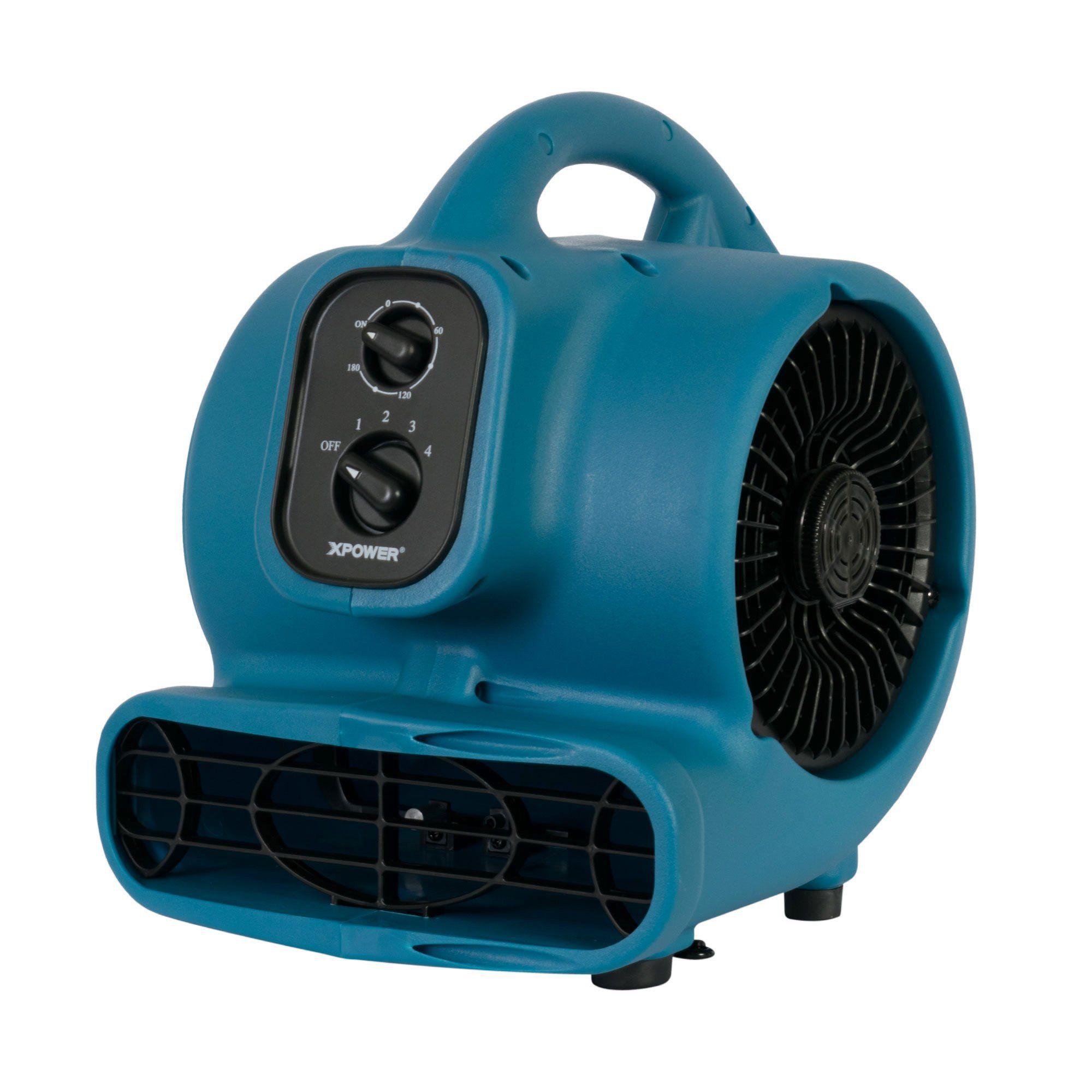 XPOWER P-260NT Freshen Aire 1/5 HP 800 CFM 4 Speed Scented Mini Mighty Air Mover, Dryer, Blower w/ Ionizer and Timer
