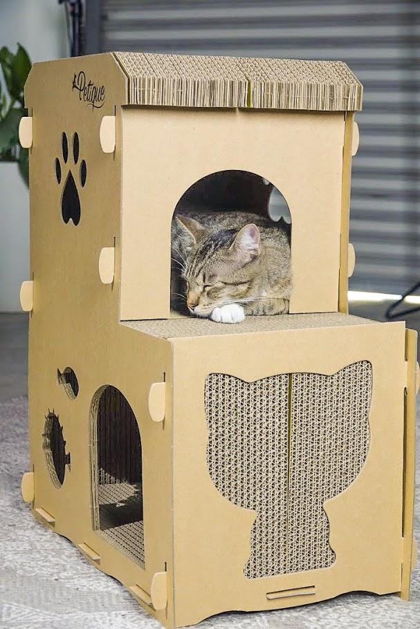 Petique Feline Meow House Cat House