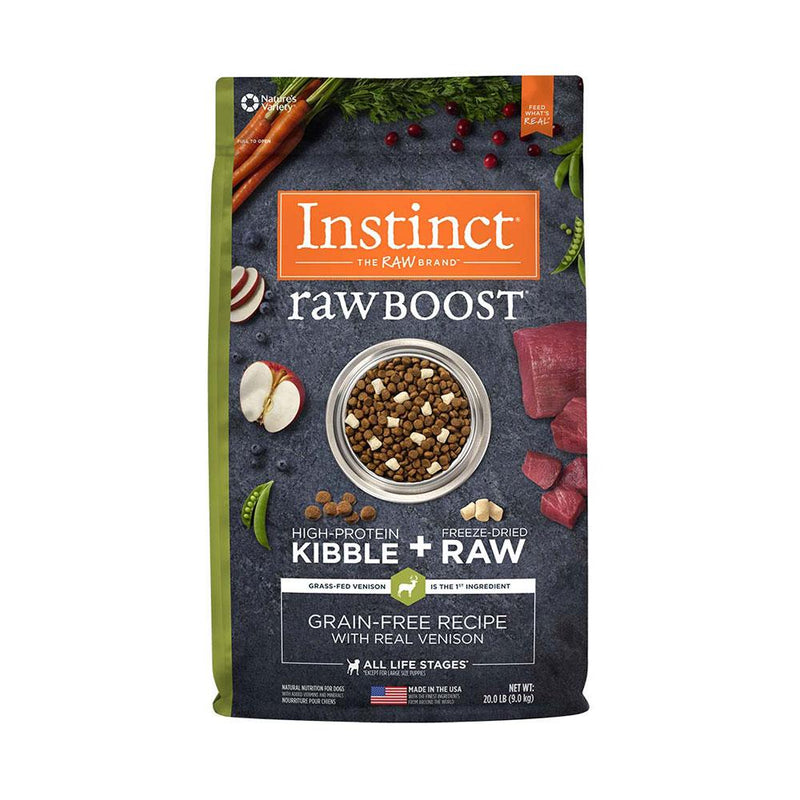 Instinct® Raw Boost® Grain Free Recipe with Real Venison Freeze Dried Dog Food 20 Lbs