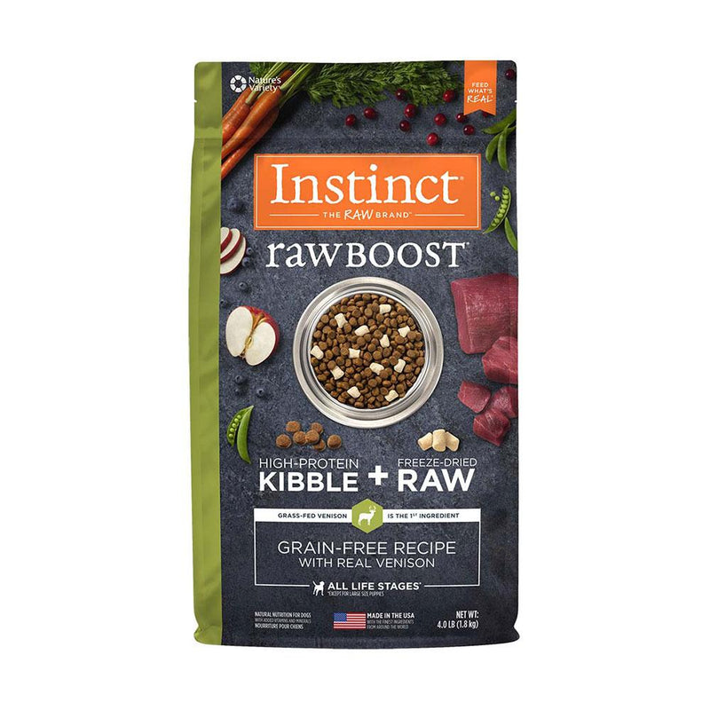 Instinct® Raw Boost® Grain Free Recipe with Real Venison Freeze Dried Dog Food 4 Lbs