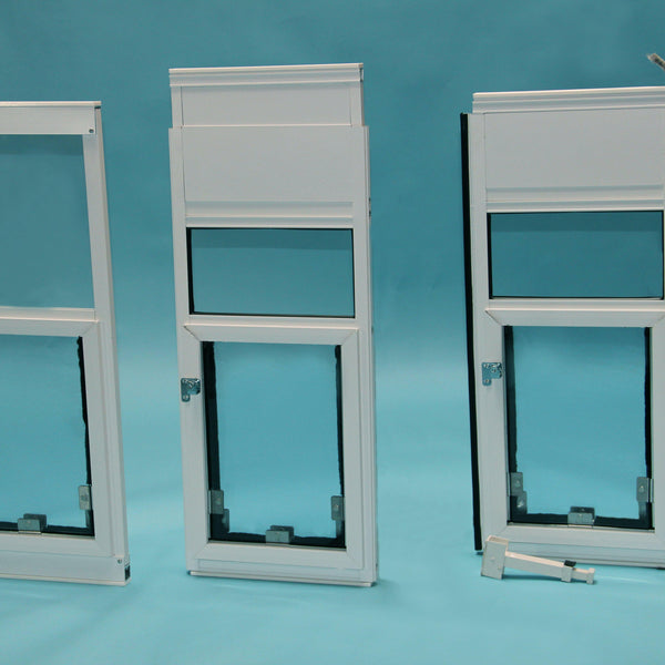Horizontal window pet door sales