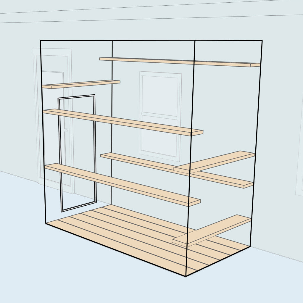 Habitat Haven Pre-Designed Catio for Cats Kits - Lion's Den Style 3 (Three Sided - Long Side Open)