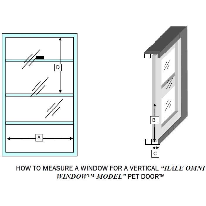 Hale Pet Door Omni Cat & Dog Door for Vertical Windows