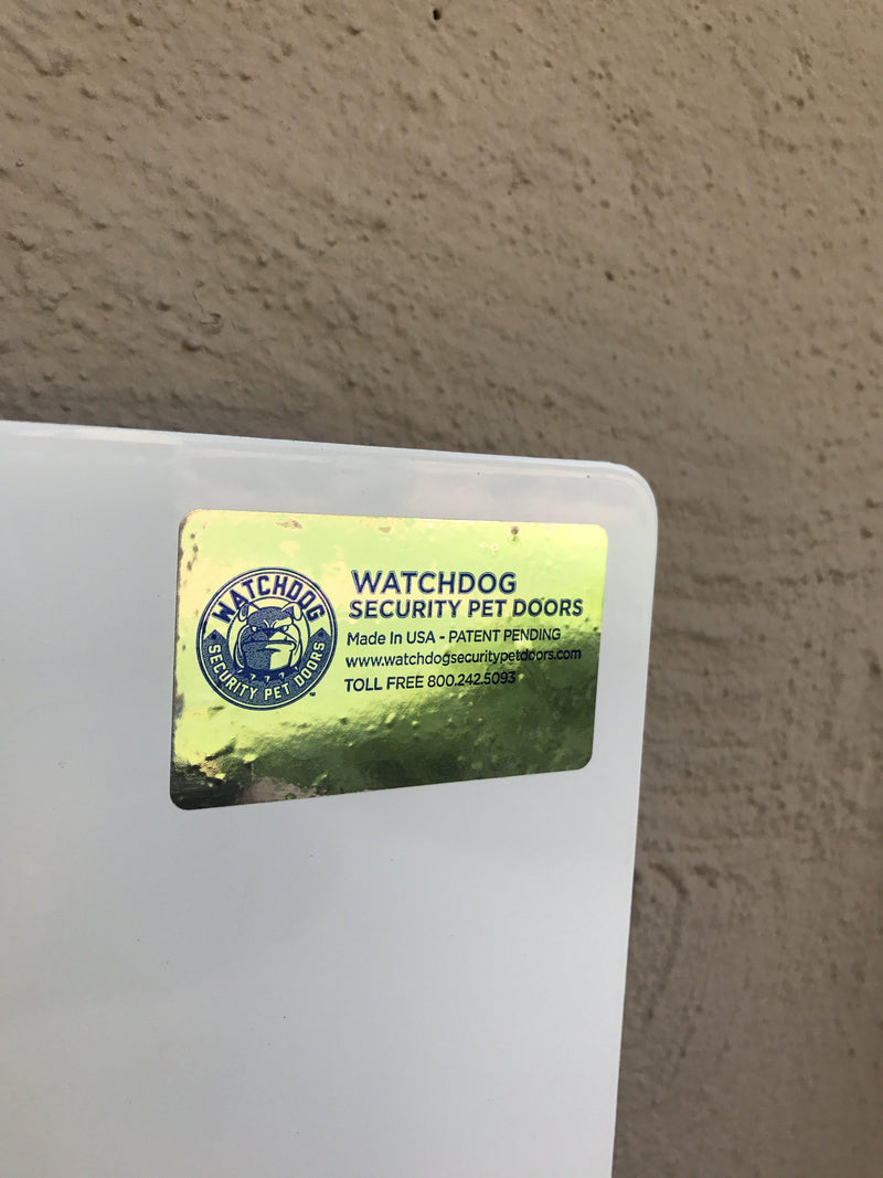 Watchdog Security Pet Door - Locking Cover - White
