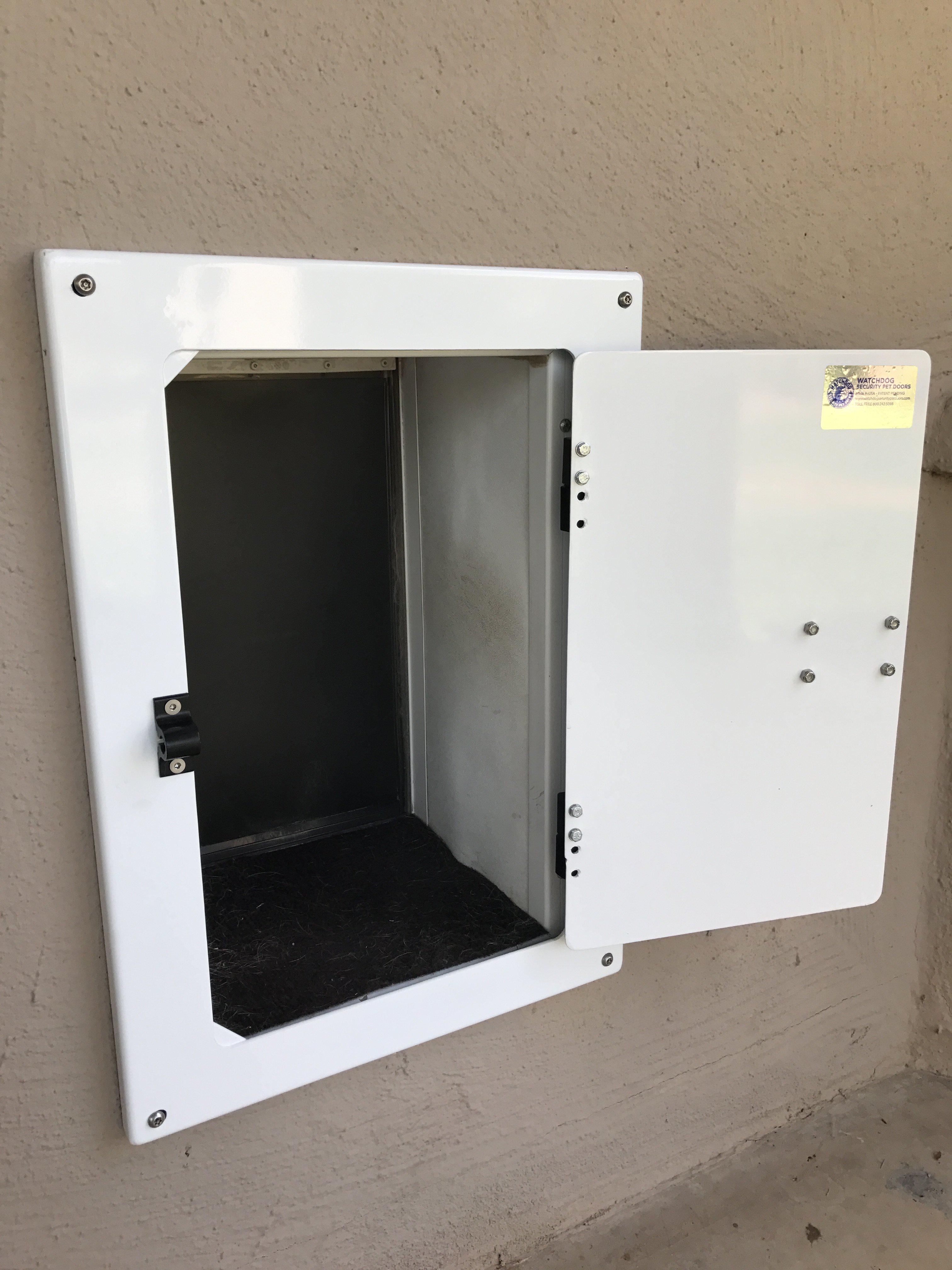 Security door outlet with dog door