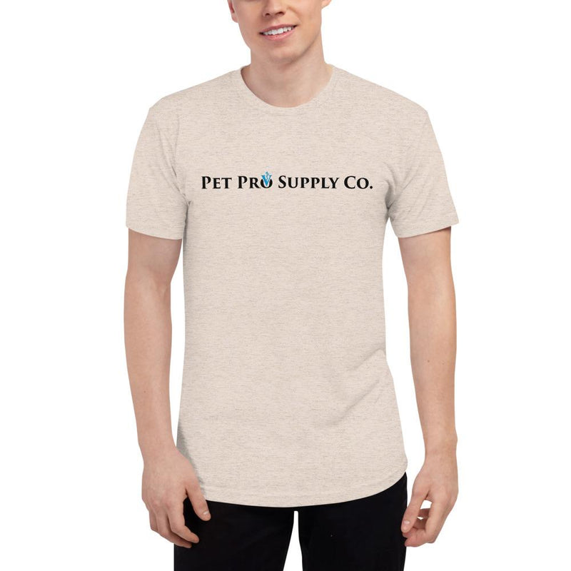 Pet Pro Supply Co. Men's Tri-Blend Track T-Shirt - Grey and Oatmeal