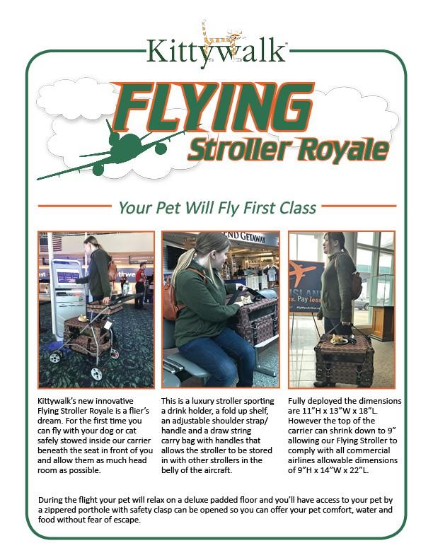 KittyWalk "Flying Stroller" Royale Pet Stroller