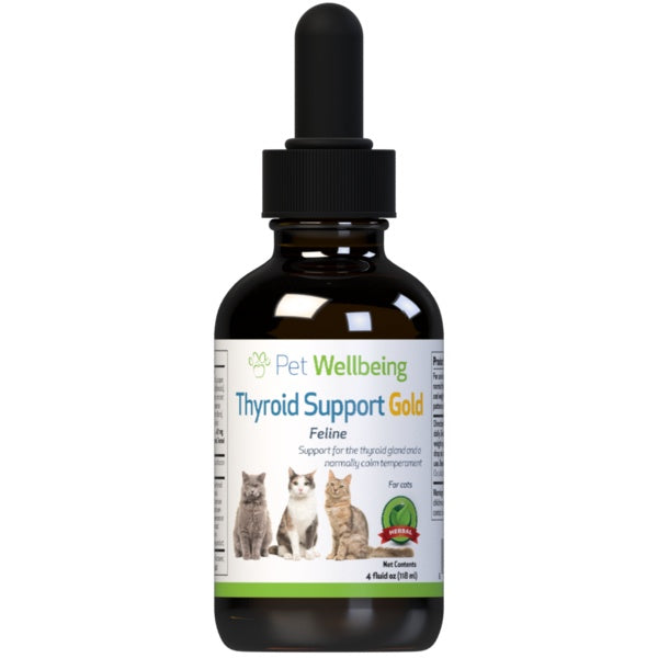 Pet Wellbeing Thyroid Support Gold - Cat Hyperthyroidism Support