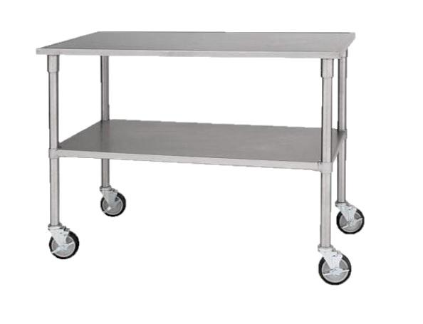 DRE Stainless Steel Veterinary Mobile Gurney and Supply Transport Table