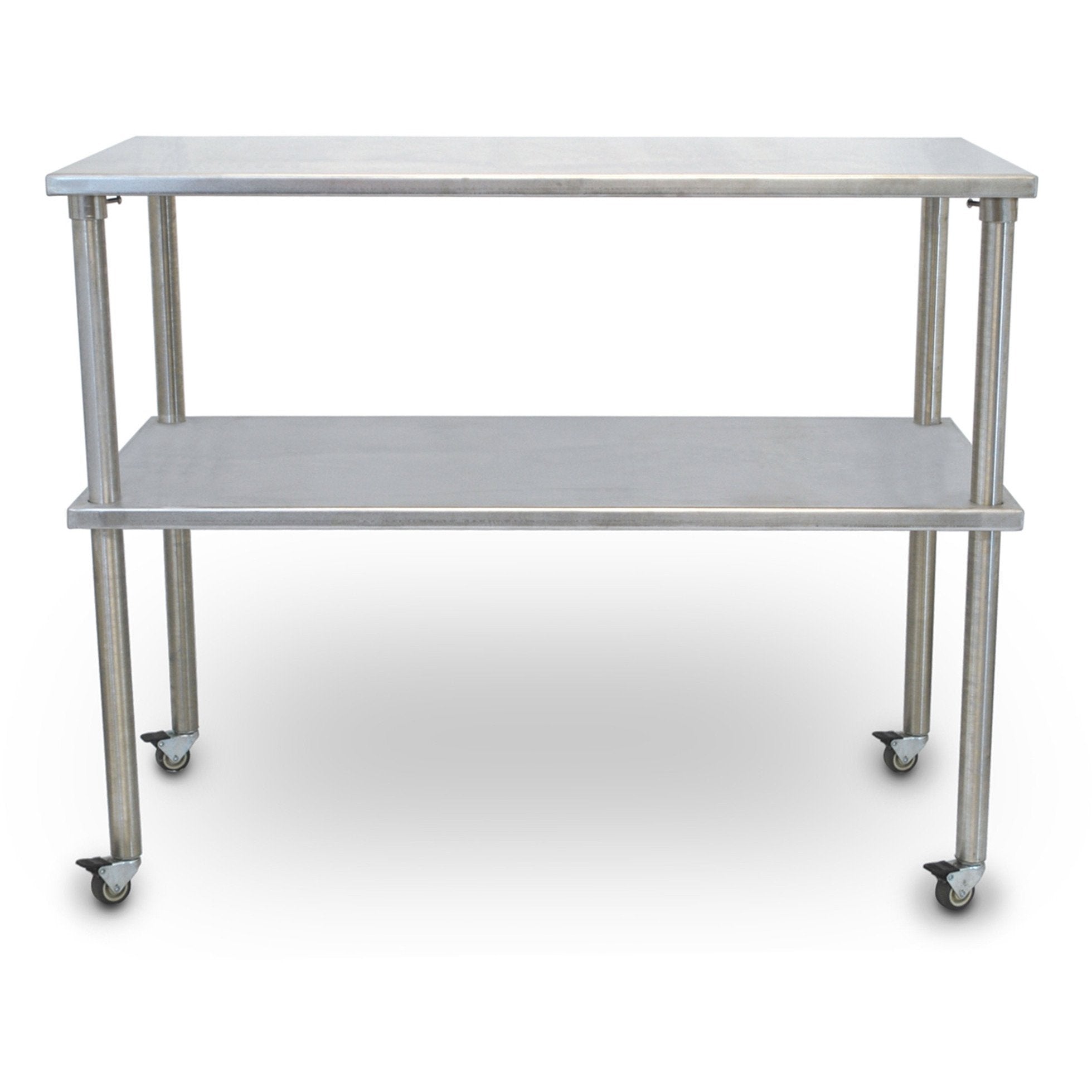 Groomer's Best Stainless Steel Veterinary Mobile Utility Table with Shelf