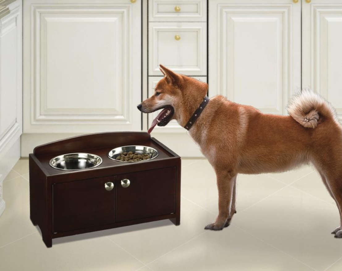 Richell Elegant Wooden Pet Feeder at petschoicesupply.com